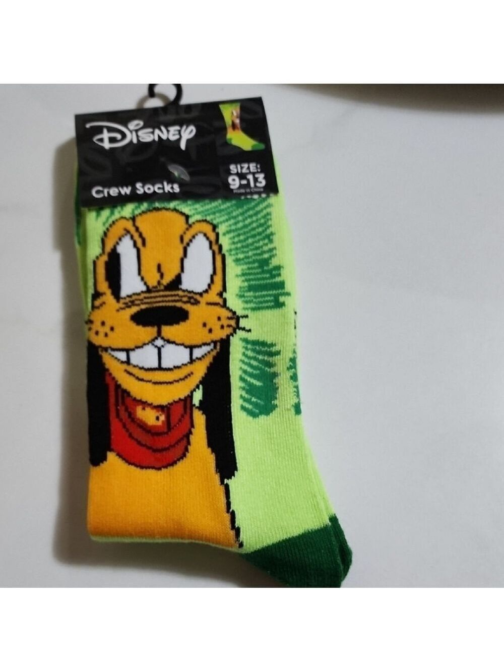 4/$25 Disney Pluto Crew Socks Walt Disney Character Pluto the dog